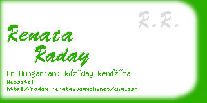 renata raday business card